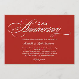 Uitnodiging voor jubileum met charmante script - R