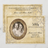 Uitnodiging voor jubileum op antiek perkament (Voorkant / Achterkant)