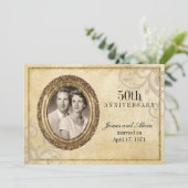 Uitnodiging voor jubileum op perkamentpapier (Staand voorkant)