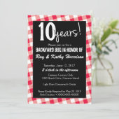 Uitnodiging voor jubileum picknick in de achtertui (Staand voorkant)