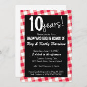 Uitnodiging voor jubileum picknick in de achtertui (Voorkant / Achterkant)