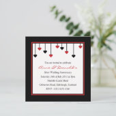 Uitnodiging voor Jubileum van de Zwarte & Rode Har (Staand voorkant)