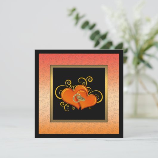 Uitnodiging voor Jubileum van Elegant Wedding (Staand voorkant)