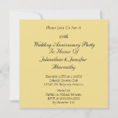 Uitnodiging voor Jubileum van Elegant Wedding (Achterkant)