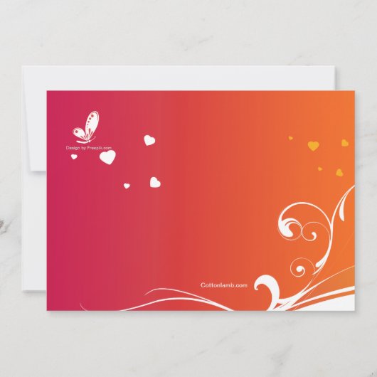 Uitnodiging voor jubileum van minnaars die zoenen (Achterkant)