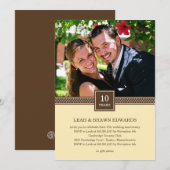 Uitnodiging voor jubileum van modern koppel (crème (Voorkant / Achterkant)