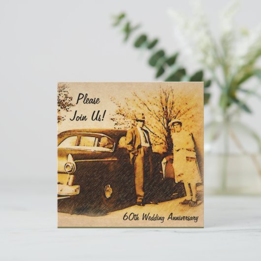 Uitnodiging voor jubileumfeest (Staand voorkant)