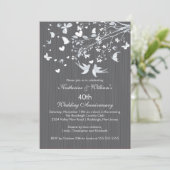 Uitnodiging voor jubileumfeest voor moderne liefde (Staand voorkant)