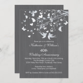 Uitnodiging voor jubileumfeest voor moderne liefde (Voorkant / Achterkant)