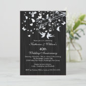 Uitnodiging voor jubileumfeest voor moderne liefde (Staand voorkant)