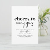 Uitnodiging voor jubileumfeestje voor vele jaren (Staand voorkant)