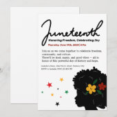 Uitnodiging voor Juneteenth-viering – Vrijheid & V (Voorkant / Achterkant)