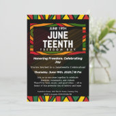 Uitnodiging voor Juneteenth-vieringen ter ere van (Staand voorkant)