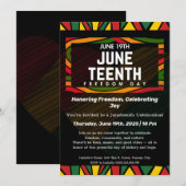 Uitnodiging voor Juneteenth-vieringen ter ere van (Voorkant / Achterkant)