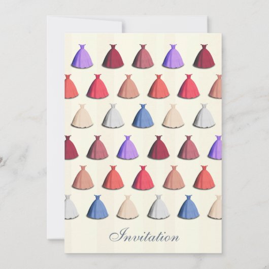 Uitnodiging voor jurk voor cocktailparty jaarlijks (Achterkant)
