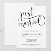 Uitnodiging voor Just Married Bruiloftsbrunch (Voorkant / Achterkant)