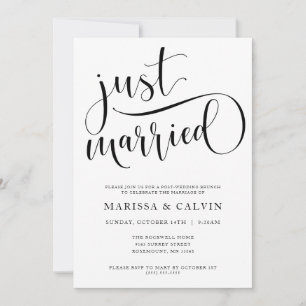 Uitnodiging voor Just Married Bruiloftsbrunch
