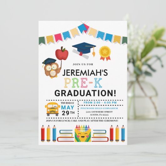 Uitnodiging vóór K Afstuderen (Staand voorkant)