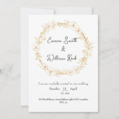 Uitnodiging voor Kaart van biege en witte (Voorkant)