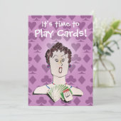 Uitnodiging voor kaartpartij (Staand voorkant)