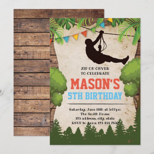 Uitnodiging voor kabelbaan (Voorkant / Achterkant)