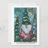 Uitnodiging voor kabouter met seventies-sfeer (Voorkant)