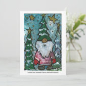 Uitnodiging voor kabouter met sfeer uit de jaren z (Staand voorkant)