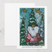 Uitnodiging voor kabouter met sfeer uit de jaren z (Voorkant / Achterkant)