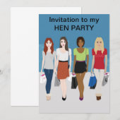 Uitnodiging voor Kaboutersfeestje Mode Meisjes (Voorkant / Achterkant)