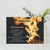 Uitnodiging voor kampeervuur van Bonfire Party (Staand voorkant)