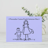 Uitnodiging voor karakteristieken van moeder en zo (Staand voorkant)