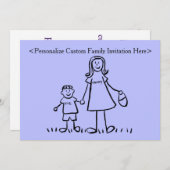 Uitnodiging voor karakteristieken van moeder en zo (Voorkant / Achterkant)