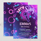 Uitnodiging voor Karaoke Feestje (Voorkant / Achterkant)