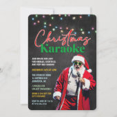 Uitnodiging voor Karaoke kerstfeest (Voorkant)