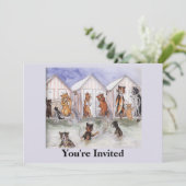 Uitnodiging voor katten (Staand voorkant)