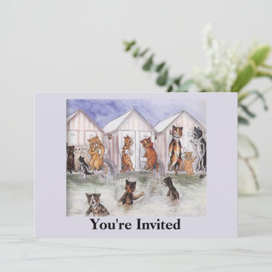 Uitnodiging voor katten (Staand voorkant)