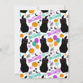 Uitnodiging voor Katten Halloween Feestje (Achterkant)