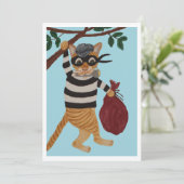 Uitnodiging voor katten inbreker (Staand voorkant)