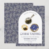 Uitnodiging voor kaviaarproeverijfeest (Voorkant / Achterkant)