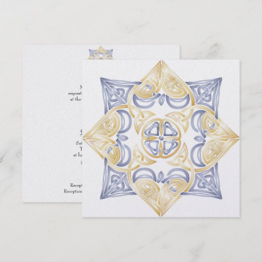 Uitnodiging voor Keltische bruiloften (traditionee (Voorkant / Achterkant)