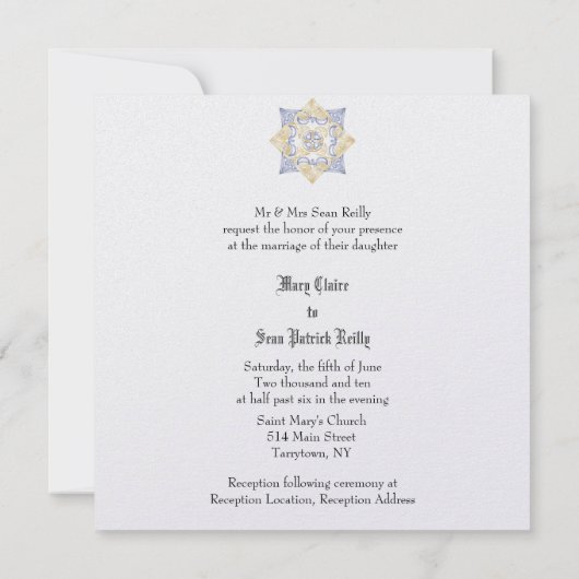 Uitnodiging voor Keltische bruiloften (traditionee (Achterkant)