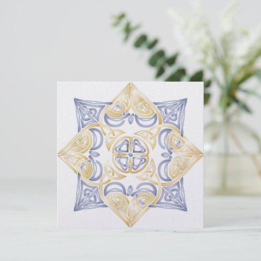 Uitnodiging voor Keltische bruiloften (traditionee (Staand voorkant)