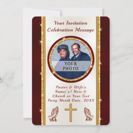 Uitnodiging voor kerk-jubileum of ELKE gelegenheid (Voorkant)