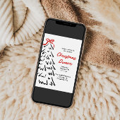 Uitnodiging voor Kerst Dinner Feestelijke Feest me