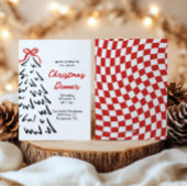 Uitnodiging voor Kerst Dinner Feestje met de Hand