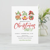 Uitnodiging voor kerst in Gnome (Staand voorkant)