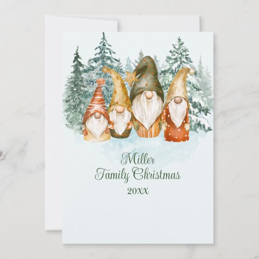 Uitnodiging voor kerst in Gnome (Achterkant)