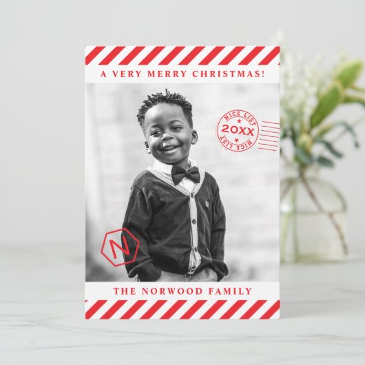 Uitnodiging voor kerst in Nice (Staand voorkant)