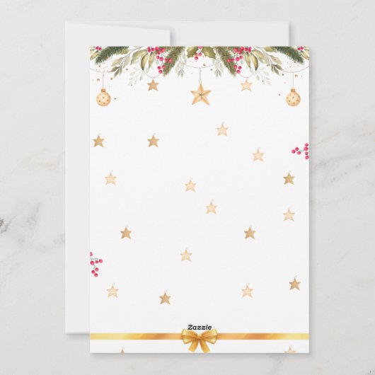 Uitnodiging voor kerst Kaart (Achterkant)