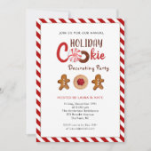 Uitnodiging voor Kerst Koekje Versieren Feestje (Voorkant)